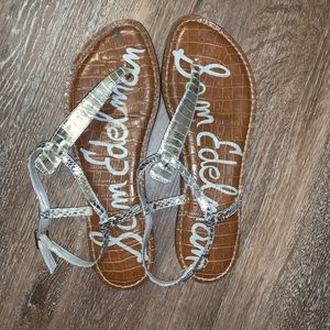 sam edelman silver sandals